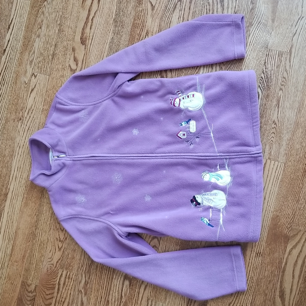 (M) Northern Reflections Festive Embroidered Hoodless Zip Up Fleece Sweater